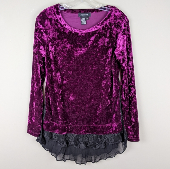 Karen Kane Tops - Karen Kane | Red Violet Velvety Sweater-E90